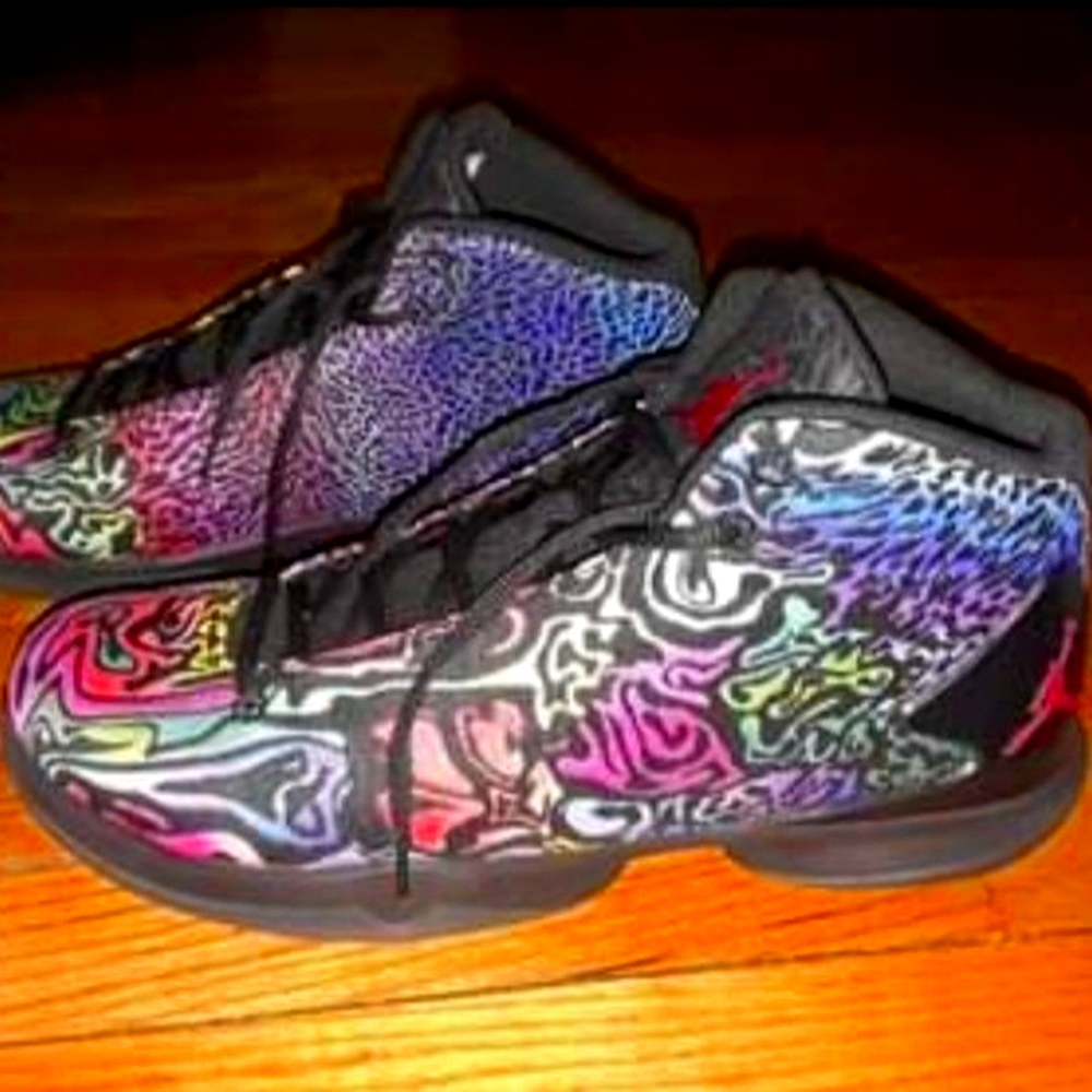 Jordan super fly 4 ankle high sneakers.